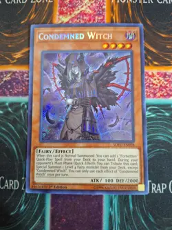 Yu-Gi-Oh! TCG Condemned Witch Soul Fusion SOFU-En028 Secret Rare 1st Edition NM - Image 1