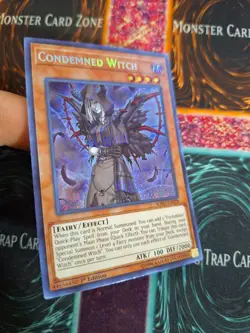 Yu-Gi-Oh! TCG Condemned Witch Soul Fusion SOFU-En028 Secret Rare 1st Edition NM - Image 2
