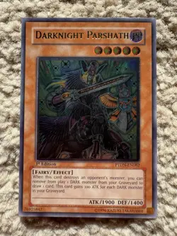 Yu-Gi-Oh! Darknight Parshath PTDN-EN082 Ultimate Rare 1st Edition Euro - Image 1