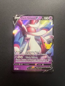 Pokemon TCG Dark Sylveon v SWSH134 Black Star Promos Celebrations Holo Card 2021 - Image 1