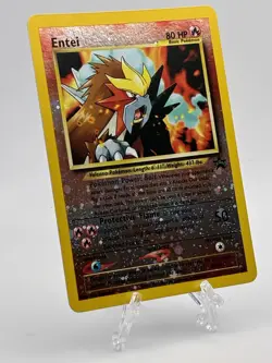 2001 Pokemon Black Star Promo Entei #34 Holo Rare Movie Promo WOTC TCG Card LP - Image 3