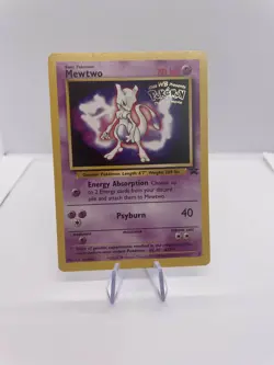Pokemon TCG Mewtwo 3 Black Star Promo Card First Movie Edition (LP) - Image 1