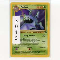 Pokemon TCG Golbat 34/62 WotC Fossil Unlimited Regular Uncommon Card EN-LP 1999 - Image 3