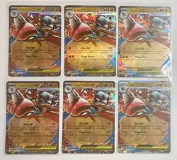 3x Mega Lucario EX 077/132 Full Art NM/M Mega Evolution Pokemon Card - Image 2
