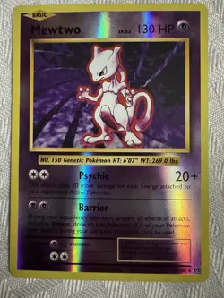 Pokemon XY Evolutions Mewtwo 51/108 Rare Reverse Holo Card LP/NM Condition - Image 1