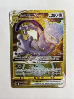 PSA 10 HIGH POTENTIAL Pokemon Go TCG Mewtwo v Star Gold Card 086/078 Secret Rare - Image 1