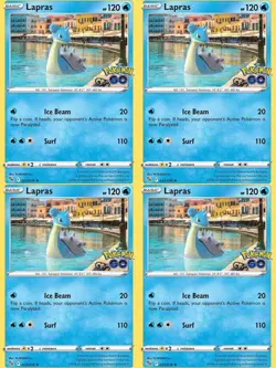 4x Lapras 023/078 Playset - Pokemon Go - Holo Rare - Pokemon Card TCG - NM - Image 1