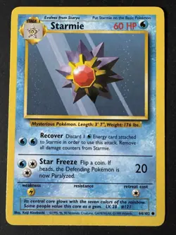 Starmie Pokemon Common Card Base Set - 64 /102 1999 - Image 1