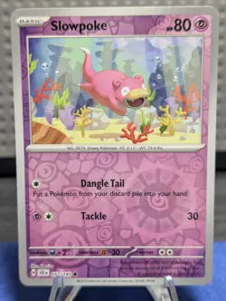 Pokemon TCG Slowpoke 057/142 Sv07 Stellar Crown Reverse Holo Card NM Condition - Image 1