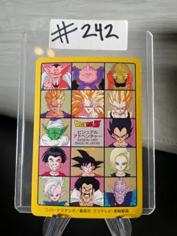 1995 Bandai Dragon Ball Visual Z Adventure Card #242 Goku, Vegeta, Gohan DBZ - Image 4