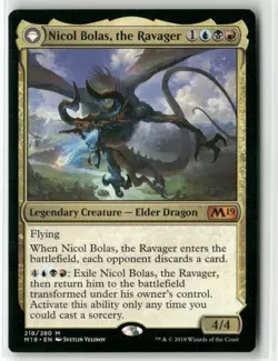 Magic The Gathering core 19- Nicol Bolas, the Ravager - Mythic #218/280 - Image 1