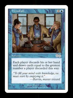 MTG Windfall LP Light Play Urza's Saga [3818] - Image 1