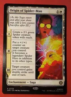 MAGIC,MTG: SPIDER-MAN, ORIGIN OF SPIDER- MAN, 0009, REGULAR, RARE , NM, SPM - Image 1