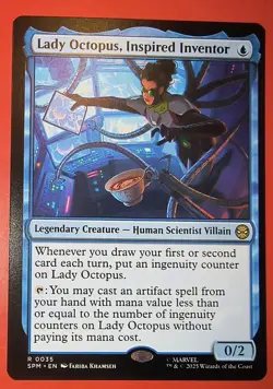 MTG: SPIDER-MAN, LADY OCTOPUS ,INSPIRED INVENTOR, 0035, REGULAR, RARE, NM, SPM - Image 1
