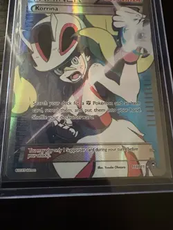 Pokemon TCG XY Furious Fists Korrina 111/111 Full Art Ultra Rare Holo. - Image 3