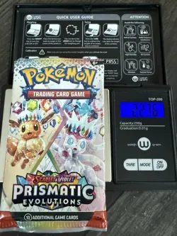 Heavy 22.76! Pokemon Prismatic Evolutions Booster Pack Sealed! Demi-God Pack!U - Image 1