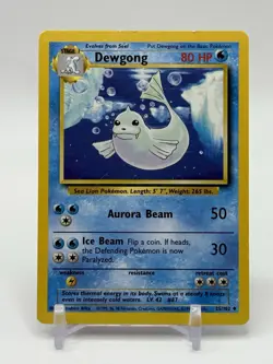 Pokemon TCG Dewgong Base Set 25/102 Regular Unlimited Uncommon LP G7 - Image 1