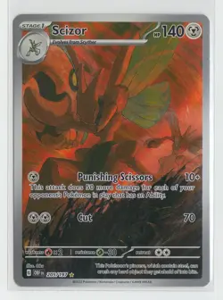 Scizor Illustration Rare Pokemon SV03: Obsidian Flames (OBF) #205 (MT/NM) - Image 1