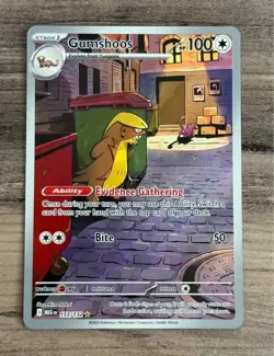 Gumshoos 153/132 Illustration Rare Pokemon TCG ME01 Mega Evolution Holo Full Art - Image 2