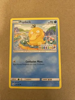 Psyduck 28/149 Build-A-Bear Workshop Stamped Sun & Moon Pokemon TCG - Image 1