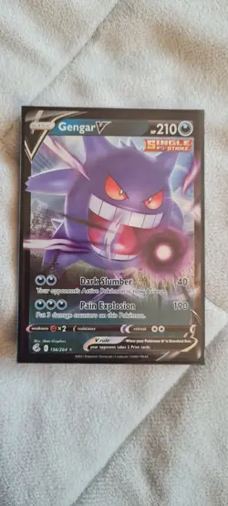 Pokemon TCG: Gengar V 156/264 - SWSH Fusion Strike Holo Ultra Rare English - Image 1