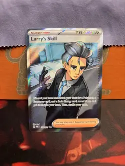Larry's Skill 139/131 Prismatic Evolutions Full Art Trainer Pokemon TCG Holo - Image 1