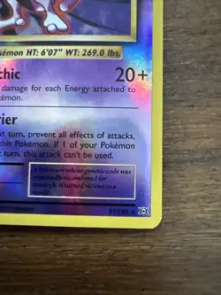 Pokemon TCG Mewtwo 51/108 Reverse Holo Rare Evolutions XY Near Mint - Image 5