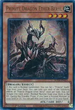 x1 Primite Dragon Ether Beryl - SUDA-EN015 - Ultra Rare - 1st Edition Yu-Gi-Oh! - Image 1