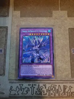 YUGIOH TRISHULA THE DRAGON OF ICY IMPRISONMENT BLAR-EN048 SECRET 1ST ED NM - Image 1