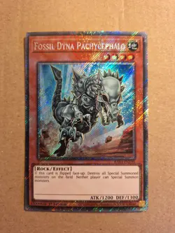 ☆ RA03-EN195 Fossil Dyna Pacycephalo Platinum Secret Rare 1st YuGiOh ☆ - Image 1