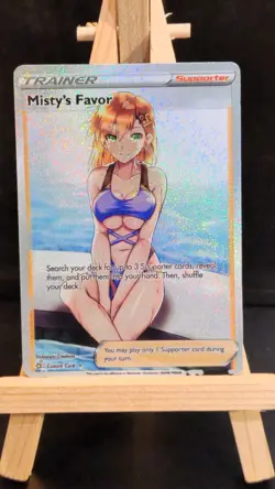 Pokemon Misty Trainer Story Anime Waifu Foil Card - Image 1