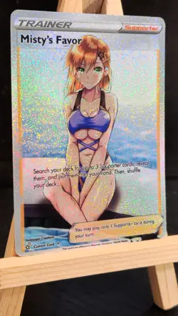 Pokemon Misty Trainer Story Anime Waifu Foil Card - Image 2