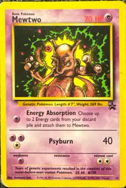 Pokemon Mewtwo Black Star Promo Card #14 - Image 1