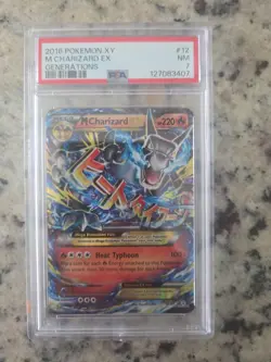 Pokemon TCG M Charizard EX 12/83 Generations Ultra Rare Holo Card PSA 7 NM - Image 1