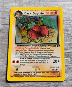 Pokemon Dark Dugtrio Team Rocket Holo Card 6/82 Rare - Image 1