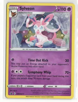 Sylveon SWSH211 Black Star Promo Cosmos Holo Pokemon Card - Image 1