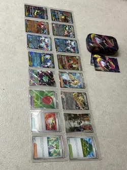Pokemon Mega Evolution Card Lot with Tin - Holo Rare and EX Cards Collection - Image 2