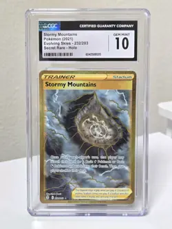 Stormy Mountains 232/203 Evolving Skies CGC 10 Gem Mint Secret Rare Pokemon Card - Image 1