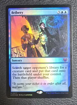 MTG English Bribery NM Foil Commander Masters MTG NM Magic Card - Image 1