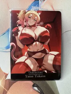 Yame Yukana My First Girlfriend Is A Gal hentai Anime Doujin Waifu Custom Card - Image 1