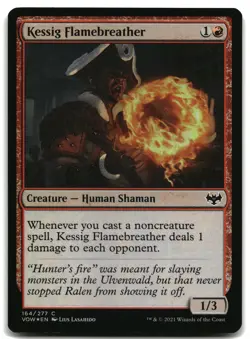 MTG Kessig Flamebreather FOIL C Innistrad: Crimson Vow 164 LP - Image 1