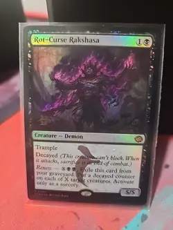 MTG - Rot-Curse Rakshasa - FOIL Prerelease Mythic #87 - Tarkir: Dragonstorm NM - Image 1
