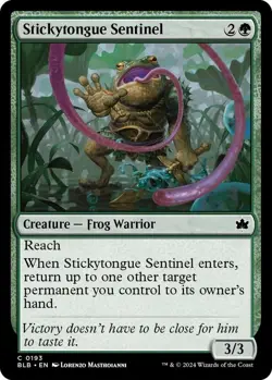 4x Foil Stickytongue Sentinel X4 M/NM Magic: The Gathering MTG Bloomburrow - Image 1
