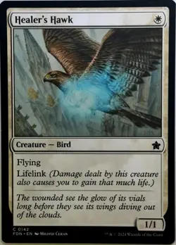 Playset (4x) Healer's Hawk -MTG- Foundations - Image 1