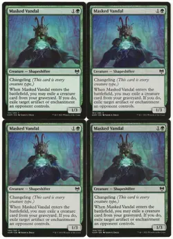 MTG Masked Vandal x4 Kaldheim Common NM Playset - Image 1