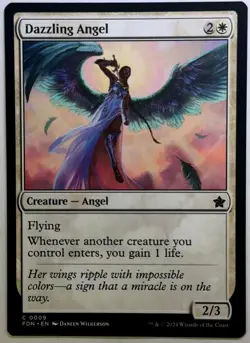 Playset (4x) Dazzling Angel -MTG- Foundations - Image 1