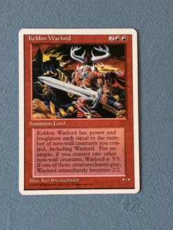 Keldon Warlord, Fourth Edition, Magic the Gathering MTG - Image 1