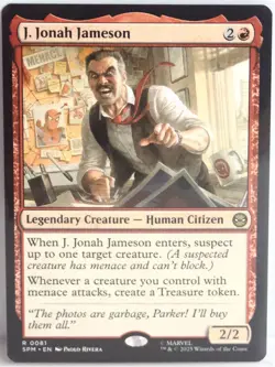 J. Jonah Jameson [New, Near Mint] Rare {Spider-man MTG} - Image 1