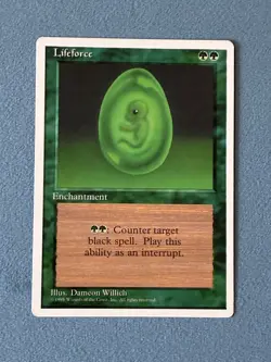 Lifeforce, Fourth Edition, Magic the Gathering MTG - Image 1