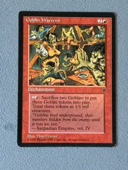Goblin Warrens, Fallen Empires, Magic the Gathering MtG - Image 1